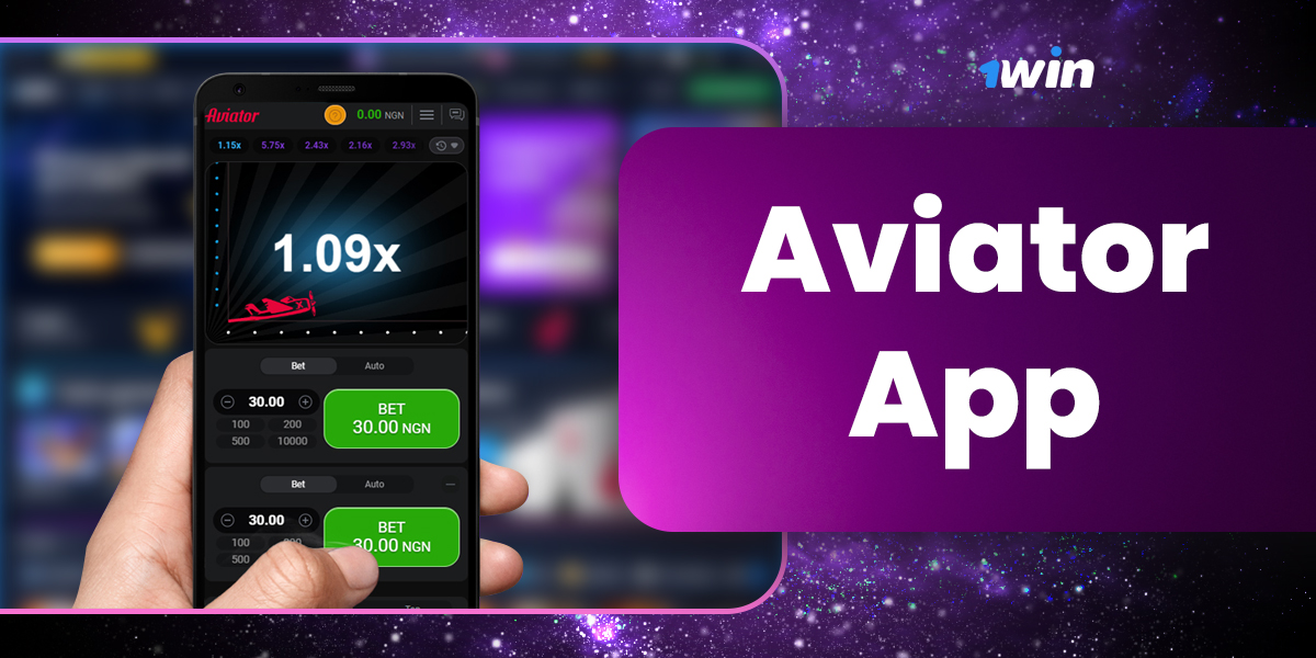 The 1Win Aviator mobile application for both Android and iOS