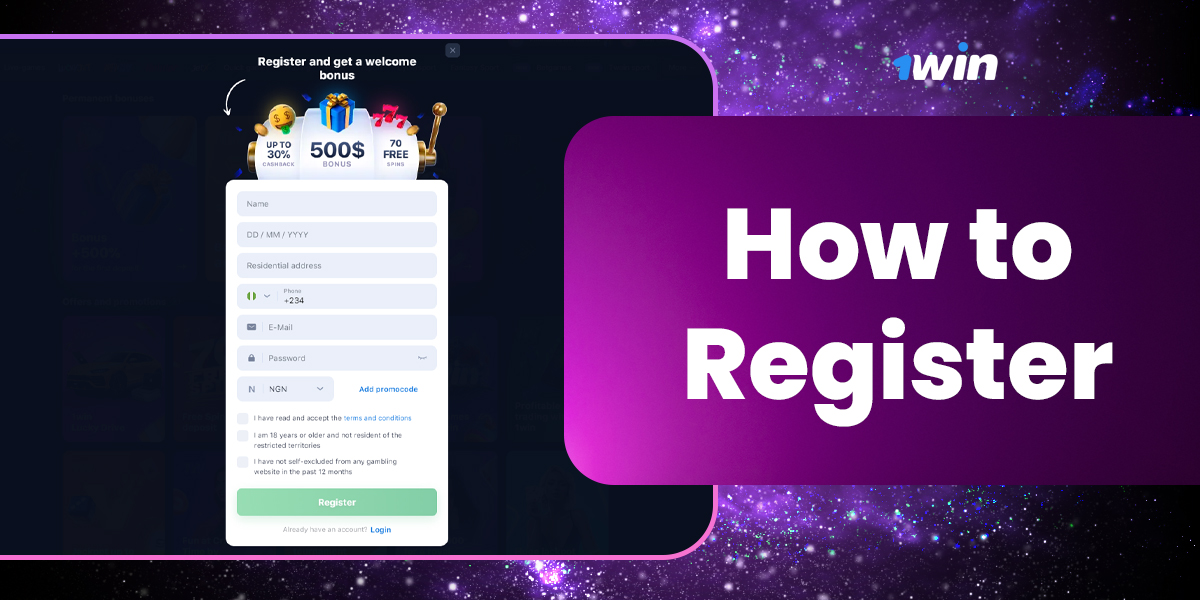 Detailed guide for registering a new account at 1Win in 2024